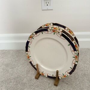 Elegant Floral Dinner Plates Alfred Meakin